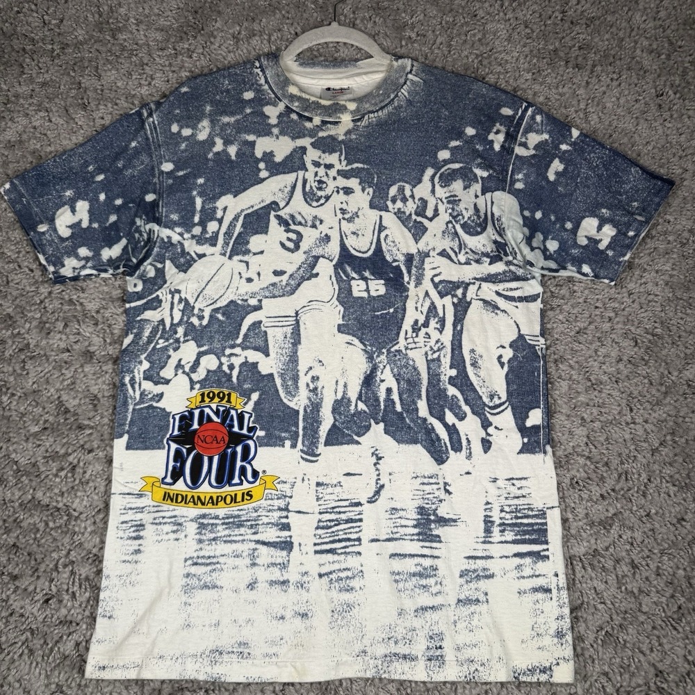 Vintage Champion 1991 NCAA Final Four Indianapolis T-Shirt Size L Made in USA - Picture 1 of 12